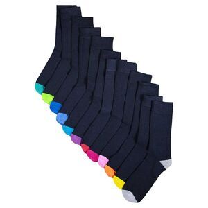 Floso Childrens/Kids Socks (Pack of 12) / Black/Multicolored